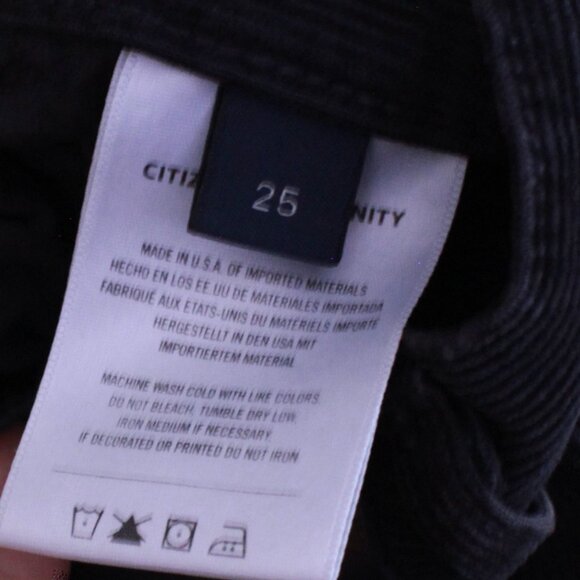 Citizens of Humanity Emerson Straight Corduroy Pants Navy Cotton - Picture 8 of 10